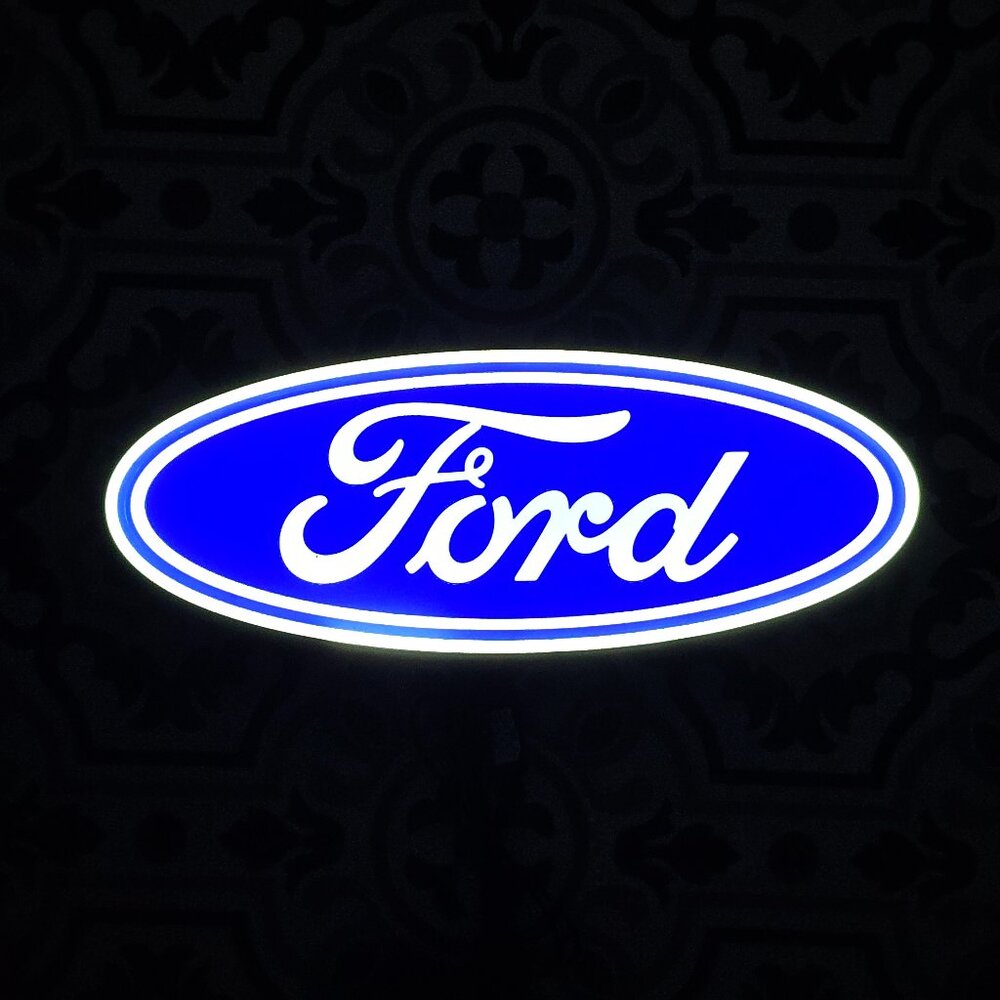 Ford Blue Oval LED Lightbox Sign - 3D Printed Decor